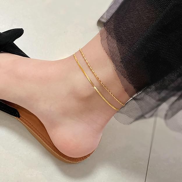 Double Layer Gold Anklet