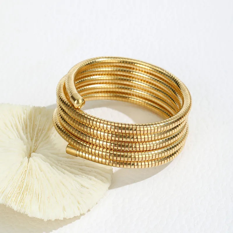 Coiled Gold Statement Bracelet