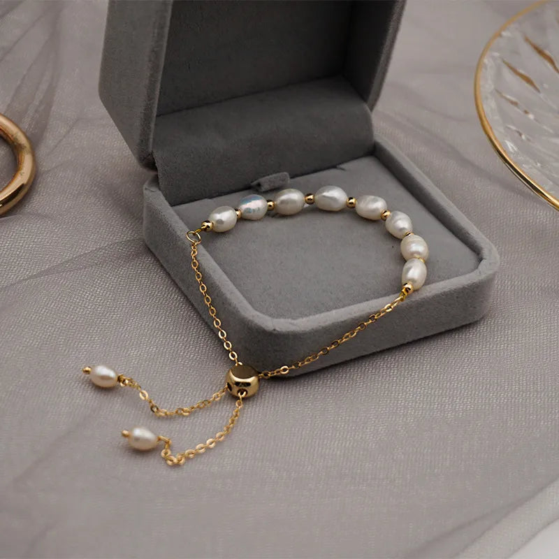 Freshwater Pearl Gold Bracelet