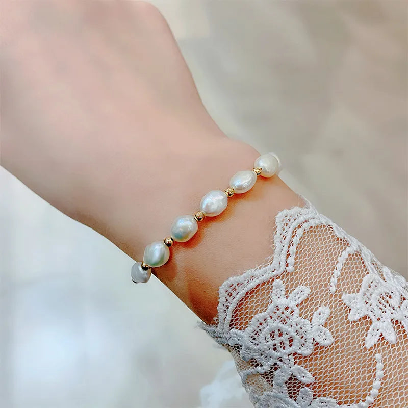 Freshwater Pearl Gold Bracelet