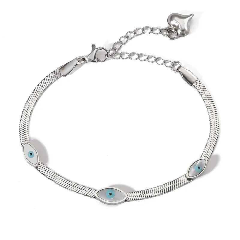 Silver Evil Eye Bracelet
