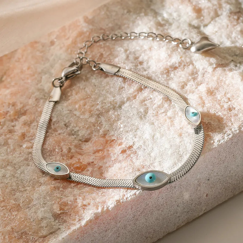 Silver Evil Eye Bracelet