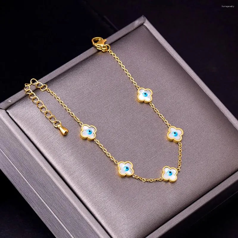 Floral Evil Eye Bracelet