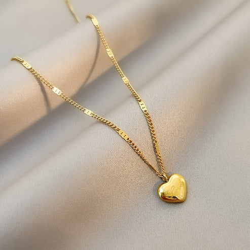 Tiny Gold Heart Pendant