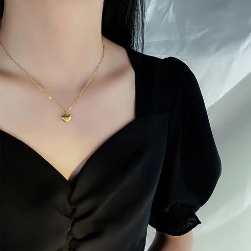Tiny Gold Heart Pendant