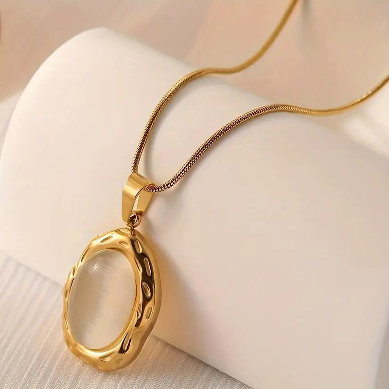 Golden Oval Pendant