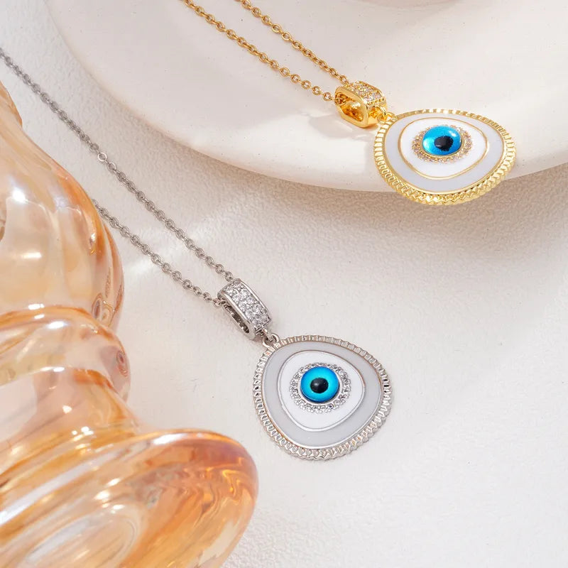 Evil Eye Teardrop Pendant