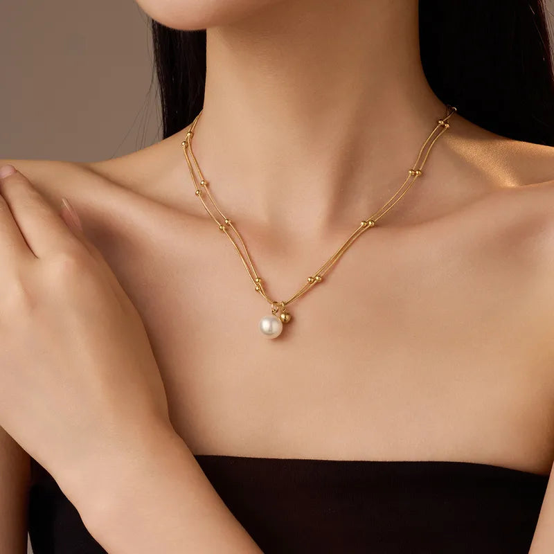 Pearl Double-Layered Necklace
