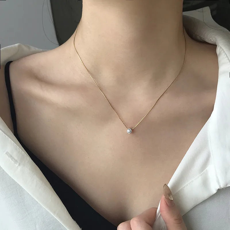 Solitaire Elegance Necklace