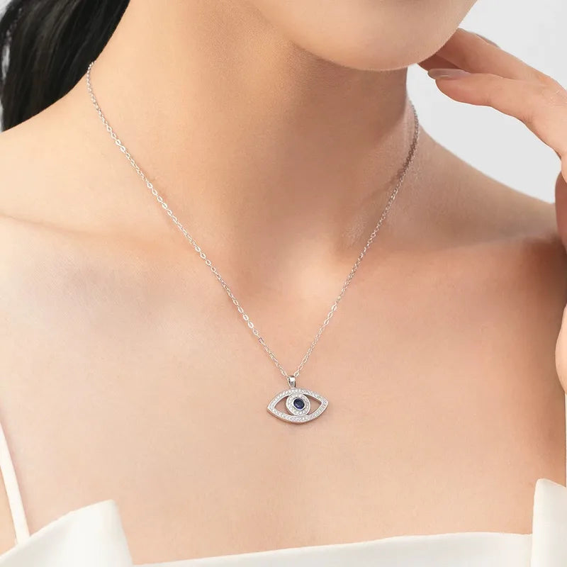 Silver Eye Necklace