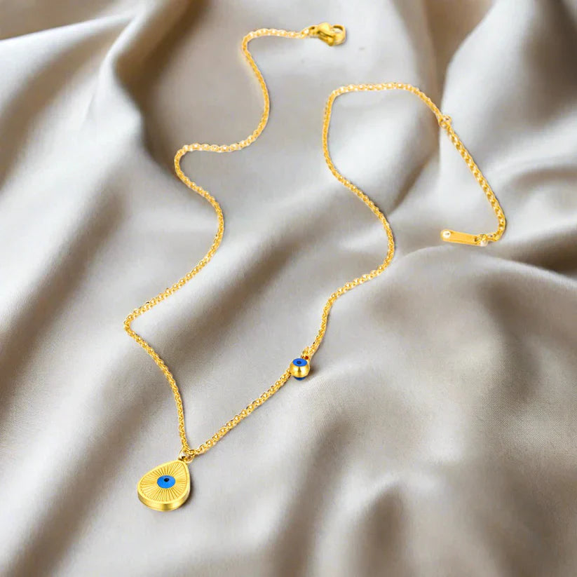 Drop Evil Eye Necklace