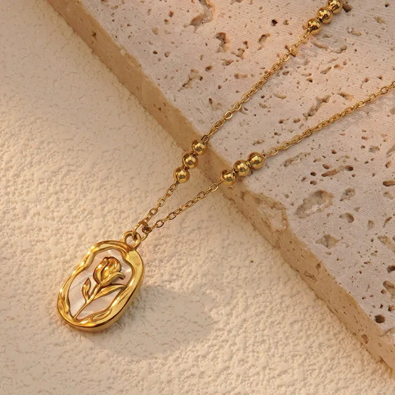 Golden Rose Pendant