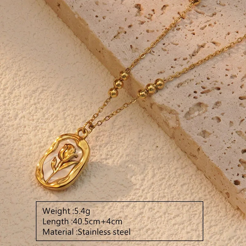 Golden Rose Pendant