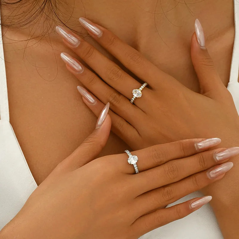 Lustra Oval Solitaire Ring