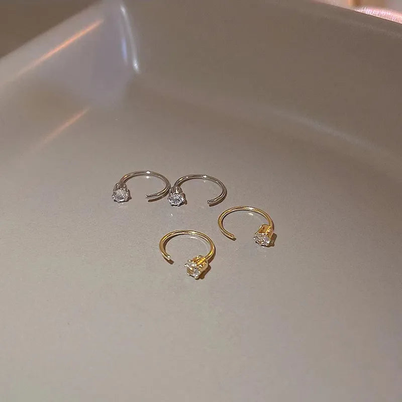 Elysian Radiance 18K Gold-Plated Crystal Drop Earrings