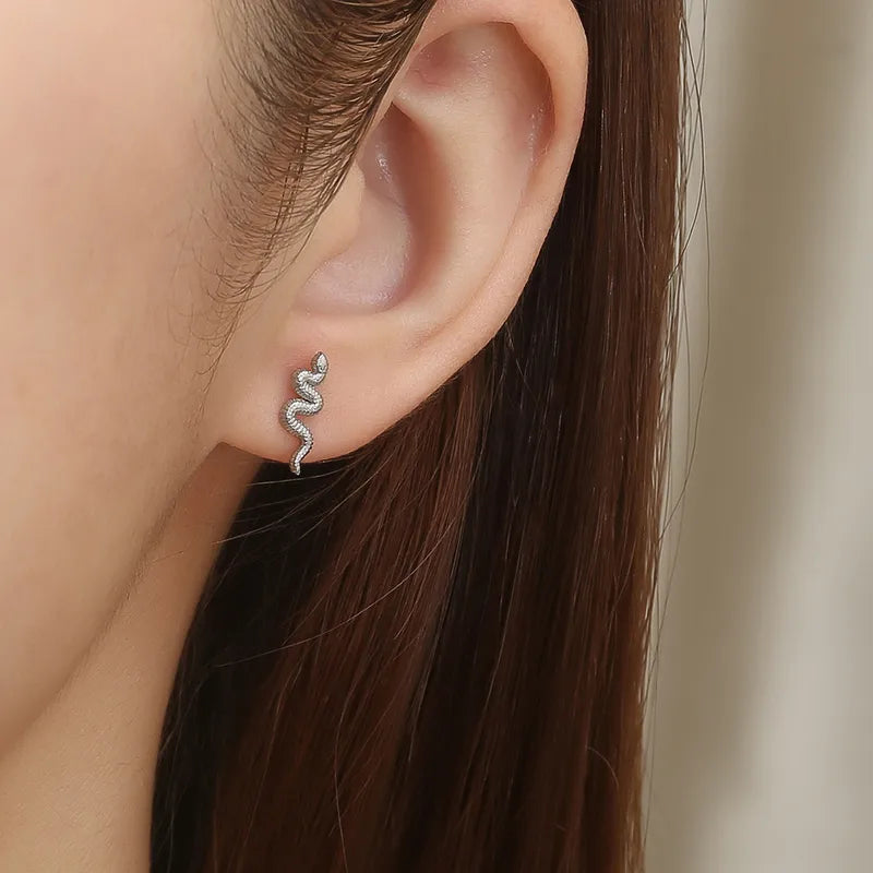 Serpent Silver Studs