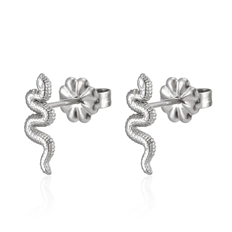 Serpent Silver Studs