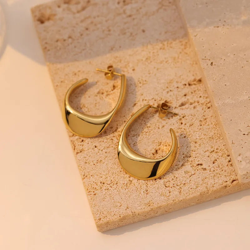 Crescent Hoop Earrings