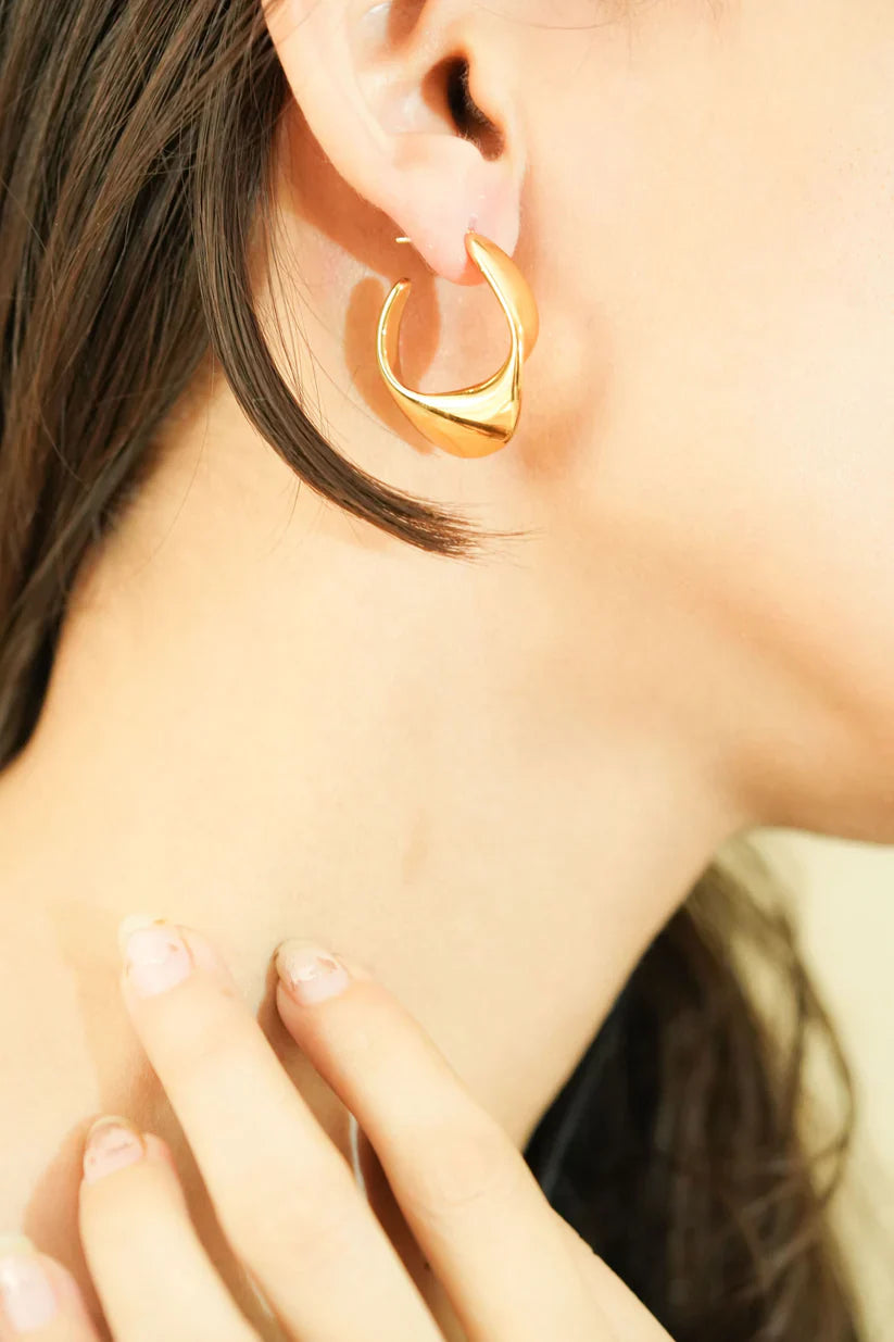 Crescent Hoop Earrings