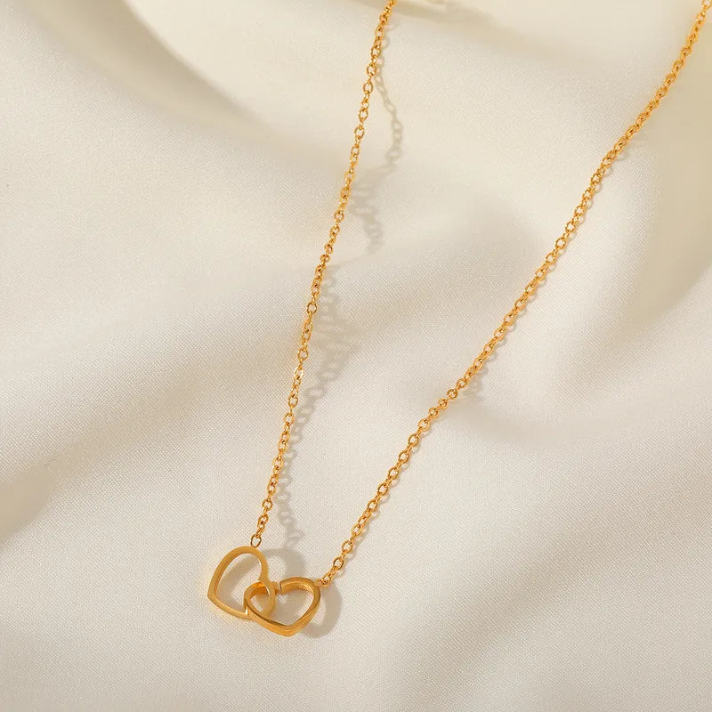 Timeless Linked Hearts Pendant