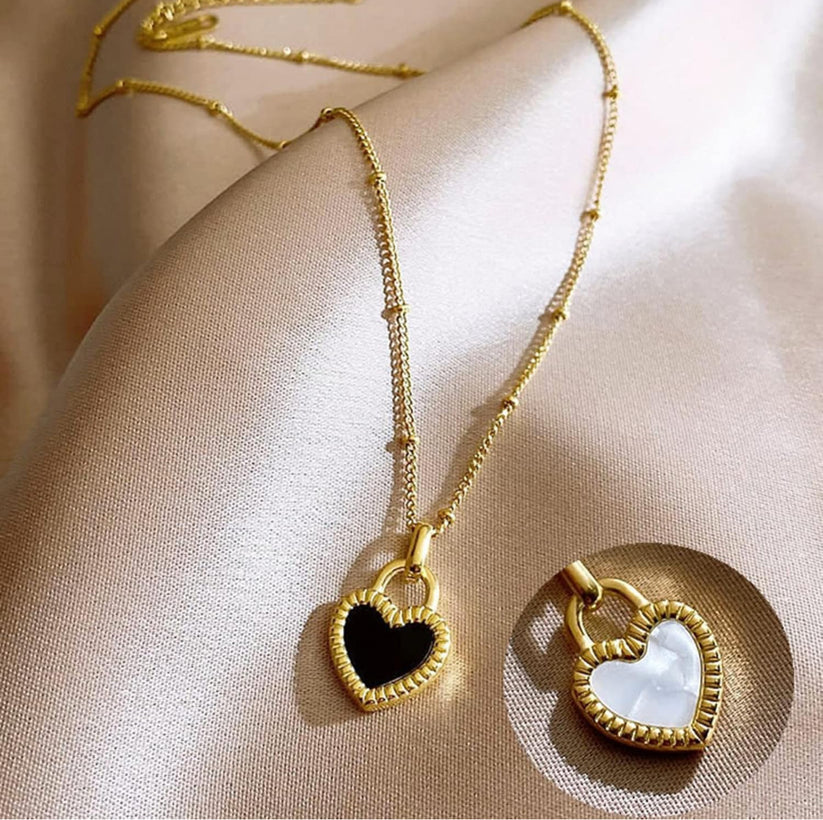 Heart Charm Locket Necklace